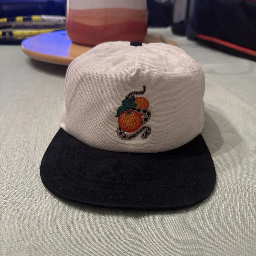Lafavre Orange Blossom Snake Embroidered Snap back Hat